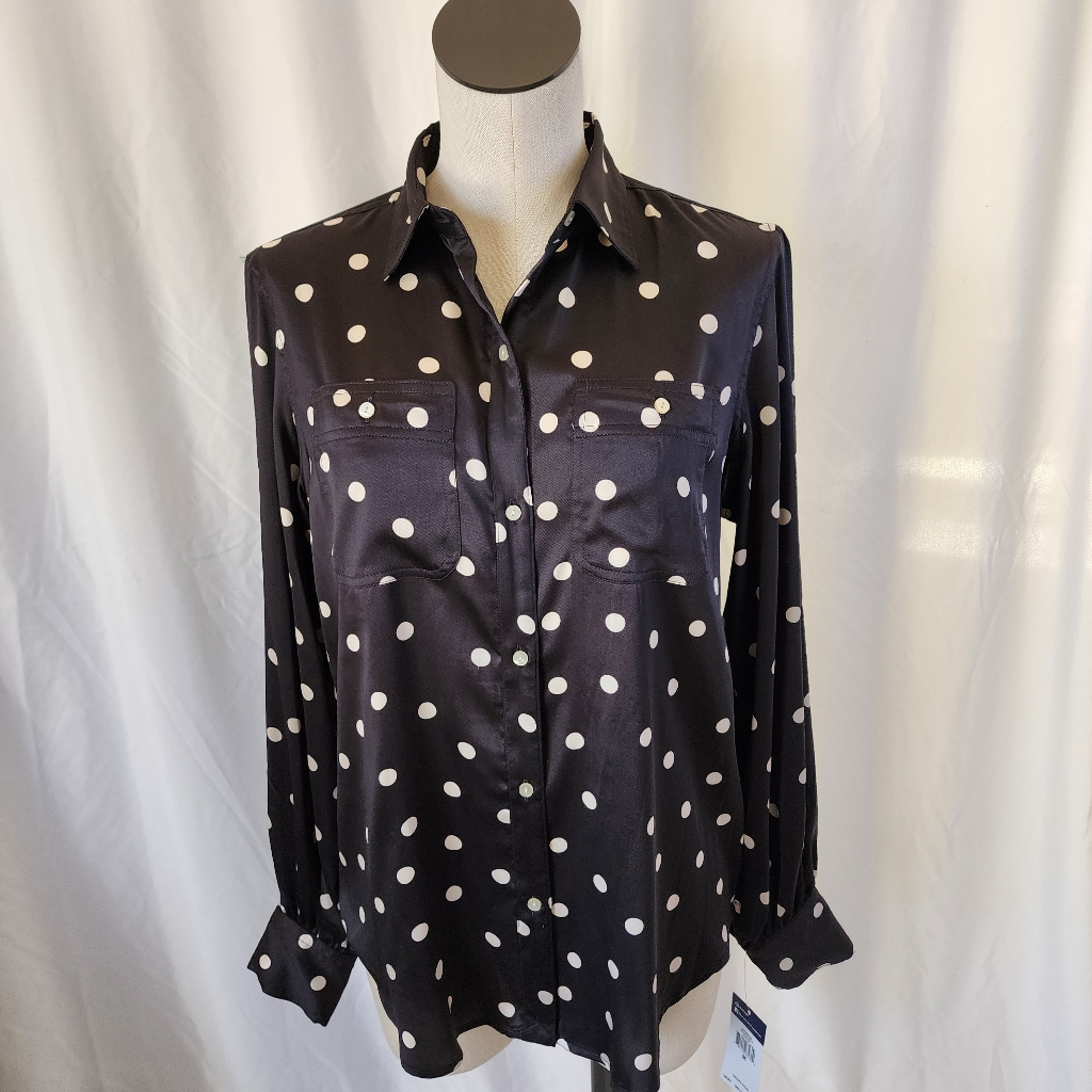 Chaps Flowy Button Down Top